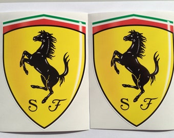 2 Ferrari Decals Emblems 