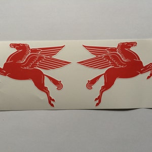 Mobil Pegasus Oil Gas Diecut Decals