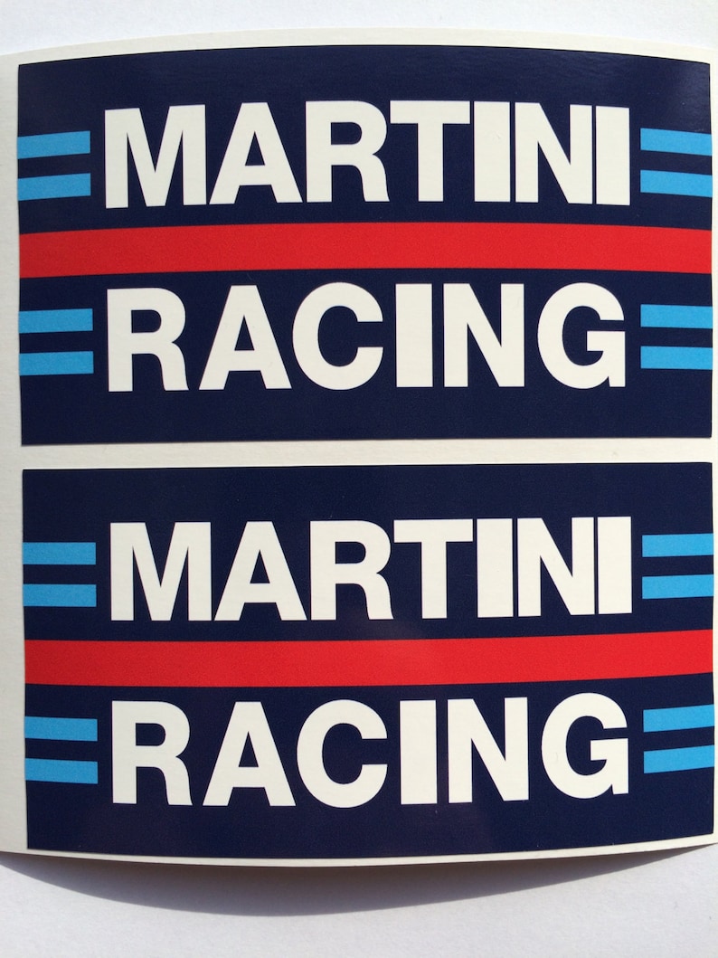 2 Porsche Martini Racing Die Cut Vinyl Decals Etsy
