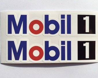 2 Mobil 1 Racing Exxon Diecut Decals