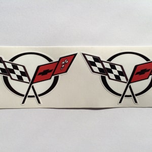 2 stickers découpés Chevrolet Corvette C4 C5 C6