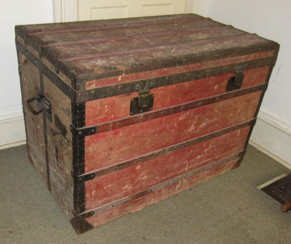 Antique Louis Vuitton Early Emballeur Packer Steamer Trunk Etsy