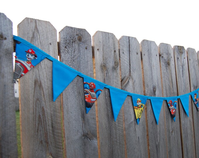 Paw Patrol Banner Room Decoration Party Pennant Etsy