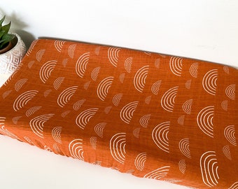 burnt orange changing pad cover