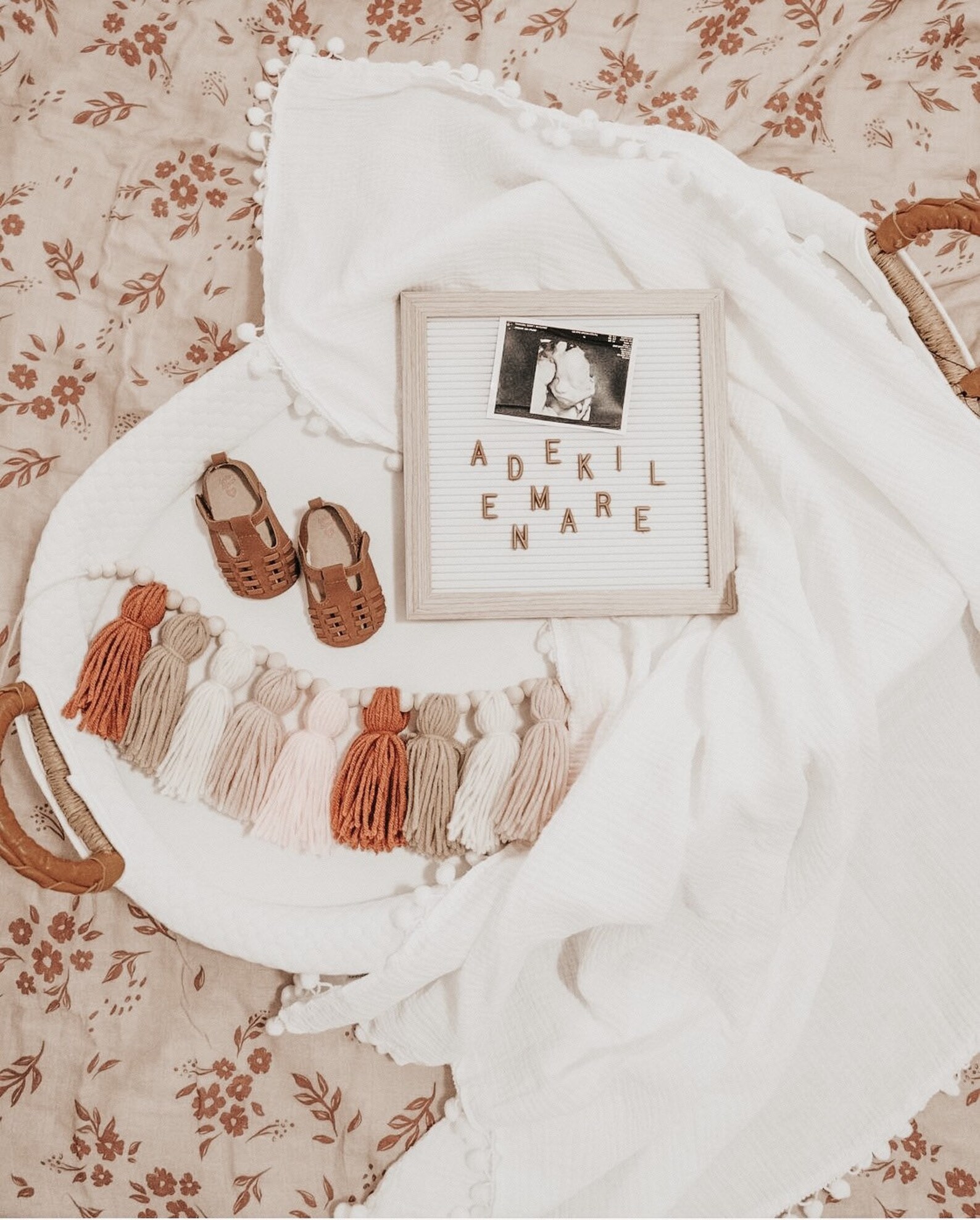 White Pom Muslin Swaddle Blanket White Pom Blanket White Pom Etsy