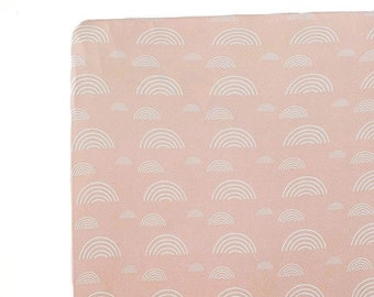 blush fitted crib sheet