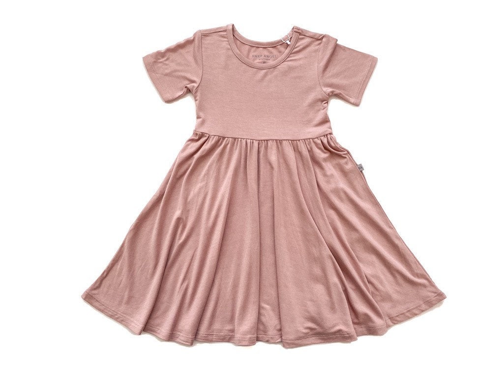 Dusty Pink Dress Pink Dress Toddler Dress Toddler Pink Etsy