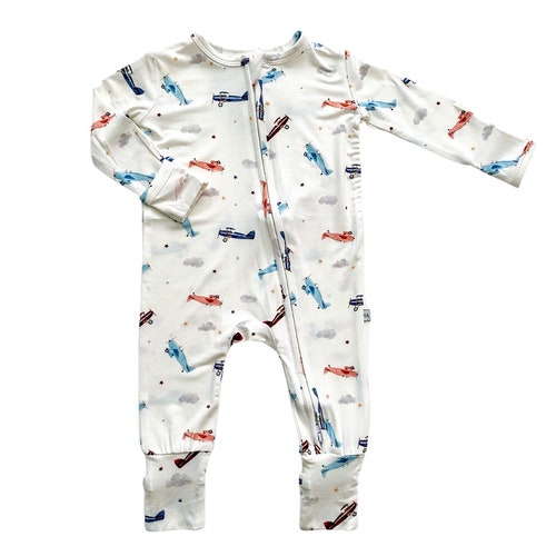 Vintage Airplane Romper Airplane Zipper Outfit Airplane Etsy