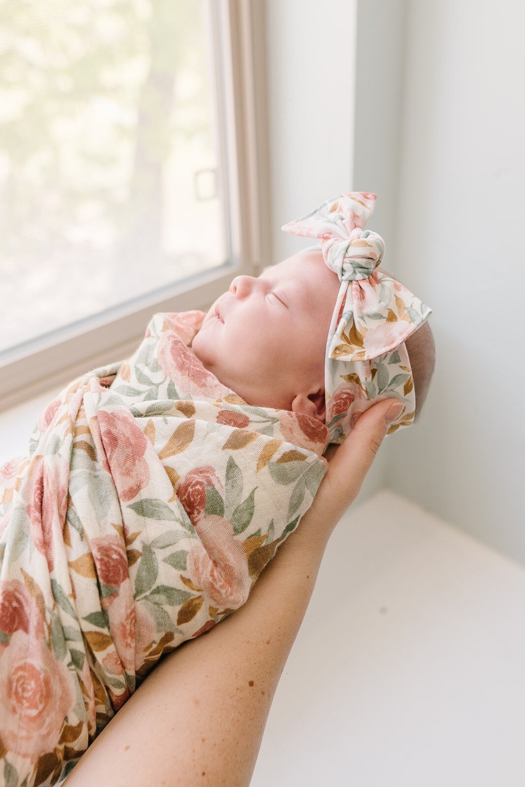 Dusty Pink Floral Muslin Swaddle Blanket Newborn Swaddle Etsy