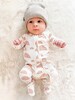 White & Rust Rainbow Outfit, Rainbow zipper outfit, baby Footie, baby one piece, baby pajamas, Rainbow baby outfit 