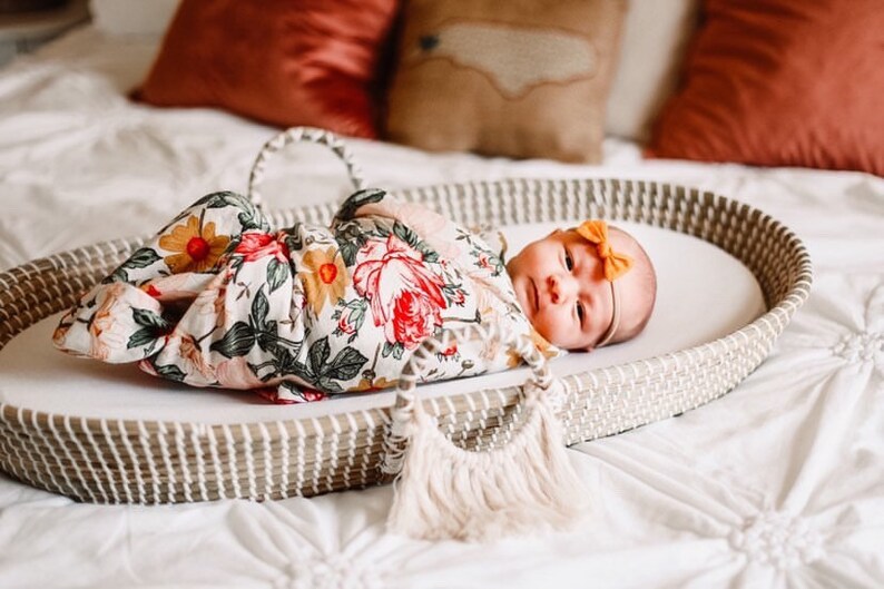 Vintage Floral Muslin Swaddle Blanket Newborn Swaddle Floral Etsy