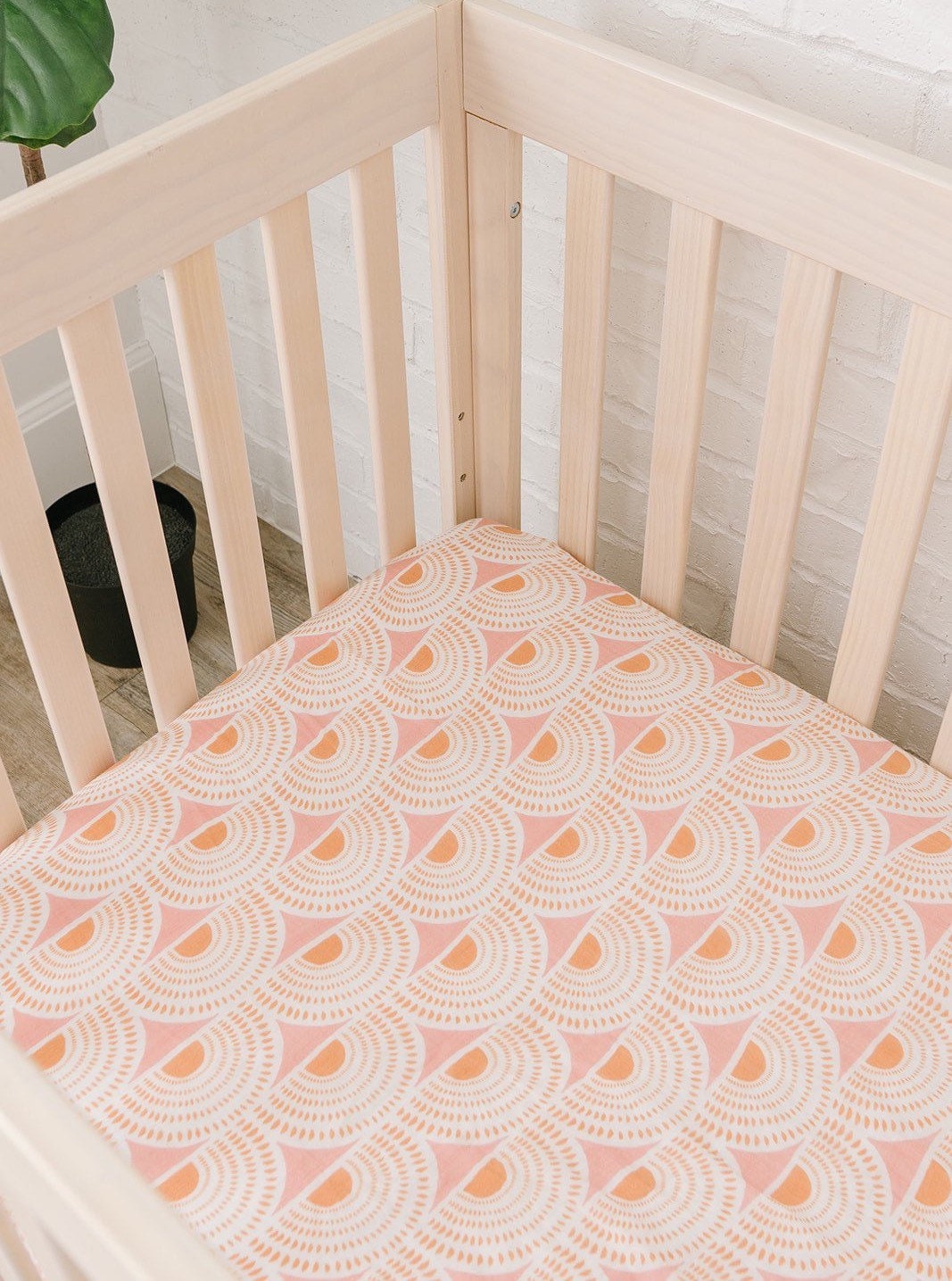 Vintage Sunshine Bamboo Muslin Fitted Crib Sheet, Baby Girl crib shee…