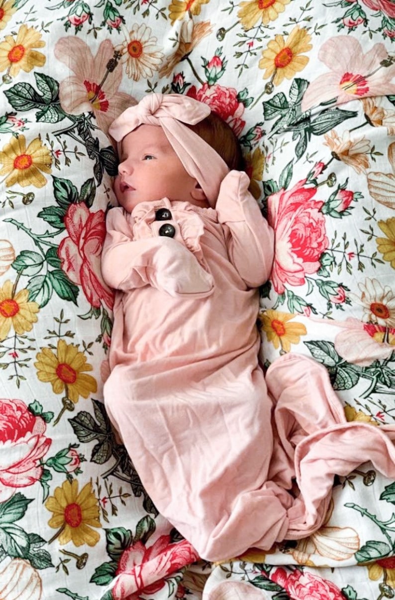 Vintage Floral Muslin Swaddle Blanket Newborn Swaddle Floral Etsy