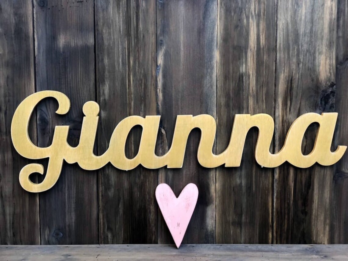 Wall Letters Wooden Name Letter Wall Decor Nursery Wall Etsy