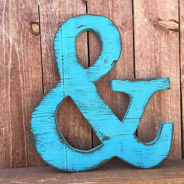 Ampersand - Hand cut -Wall Art - Wall Decor - Rustic