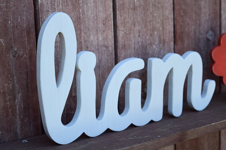 Letrero de bebé nombre Liam madera nombre firma para la | Etsy