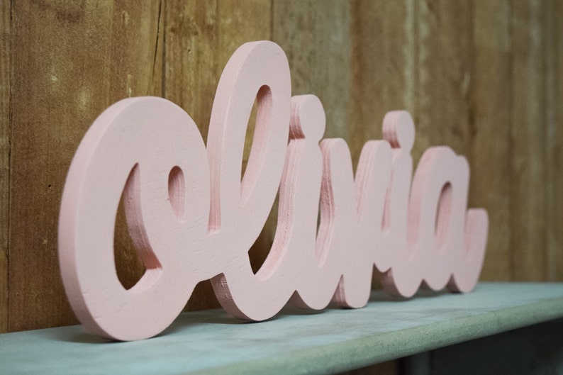 Wooden baby name sign nursery wall art rustic nursery Etsy