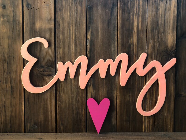 Emmy Name Sign Wooden Names Letters for Nursery Nursery Etsy
