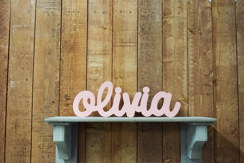 Wooden baby name sign nursery wall art rustic nursery Etsy
