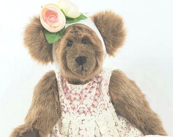 Handmade Teddy Bear, Jointed Teddy Bear, Stuffed Teddy Bear, Dressed Teddy Bear, Artist Teddy Bear, OOAK Teddy Bear, Sunshine Teddy Bear