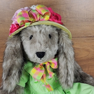 Easter Bunny | Jointed Stuffed Bunny | OOAK Bunny |  Dressed Teddy Bear