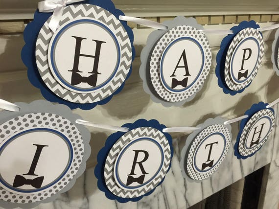 Bow tie party Little man happy birthday banner Bow tie banner. Little man baby shower Little man party Little man 1st birthday