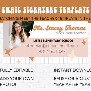 Email Signature-CANVA Template Custom Email Signature - Retro