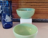 Vintage Set of 2 Jadeite Fire King 5 quot Cereal, Chilli Bowls Oven Ware