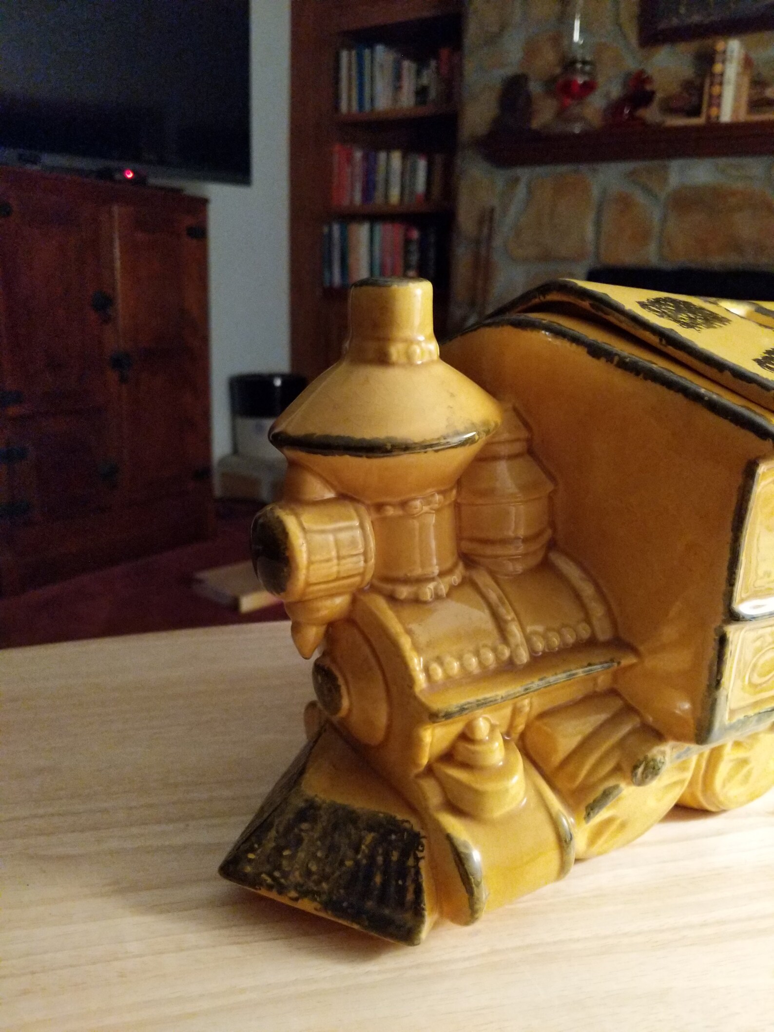 Train Cookie Jar Orange With Gold Trim Vintage Ceramic | Etsy