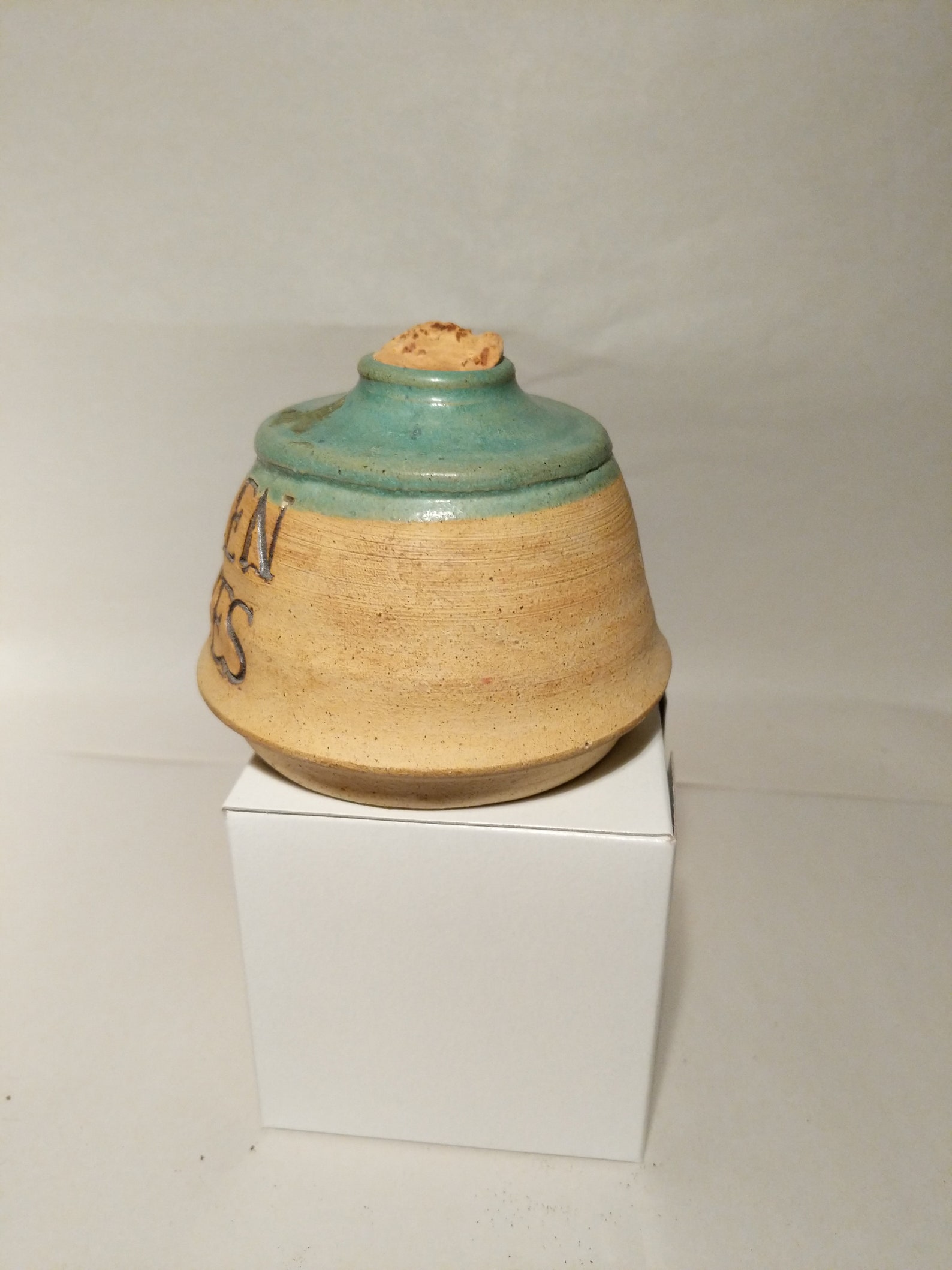 Vintage Pottery Word Jar Fallen Arches with Cork Lid Etsy