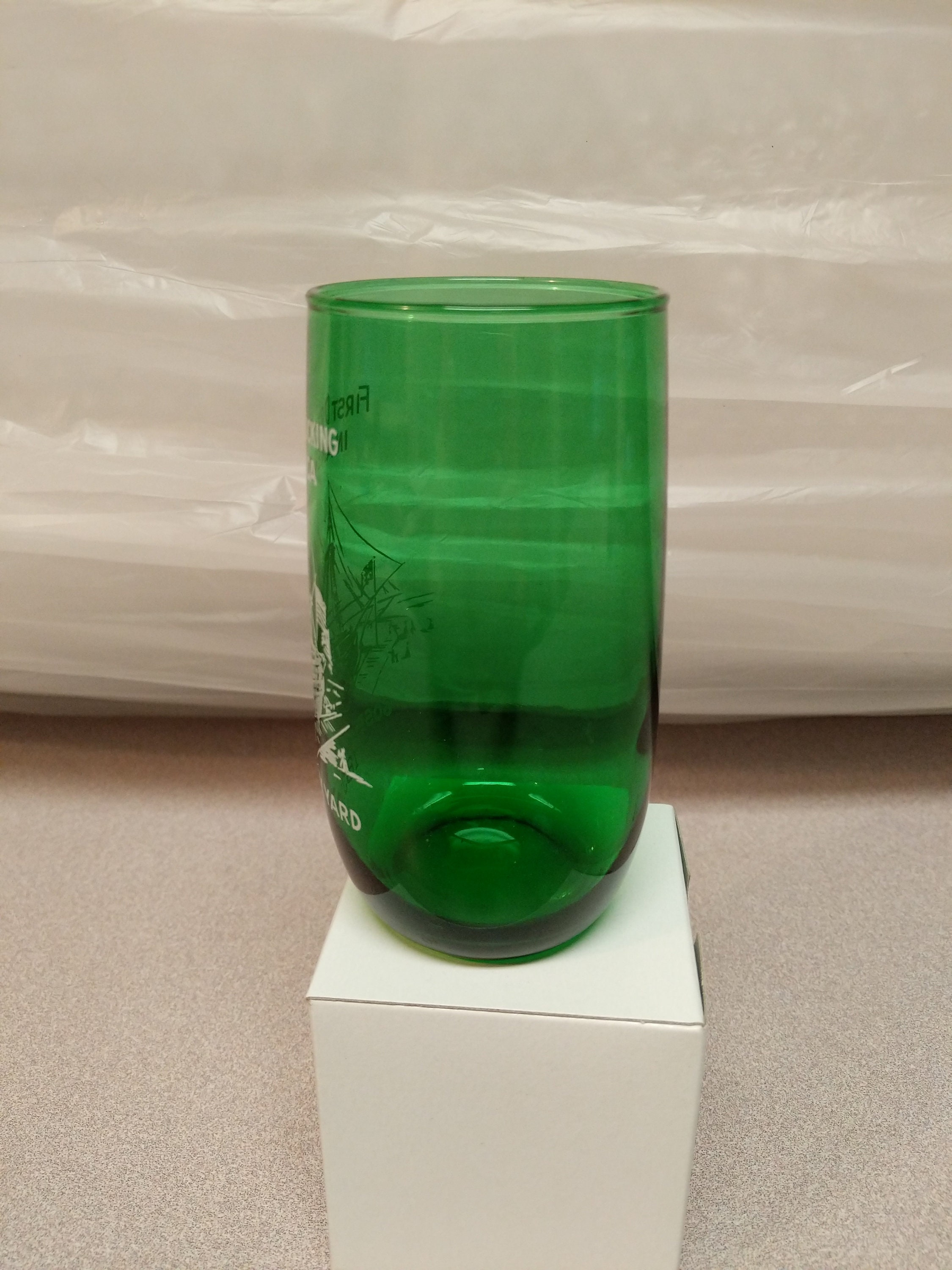 Vintage Anchor Hocking Forest Green Glass Tumbler First Dry Etsy