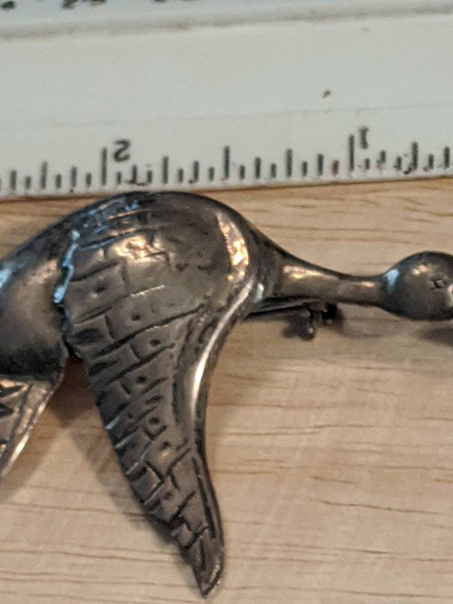 Vintage Sterling Silver Goose Pin Brooch Etsy