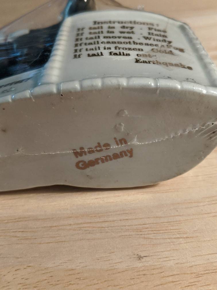 Vintage Donkey Barometer Porcelain Weather Station Toothpick Etsy