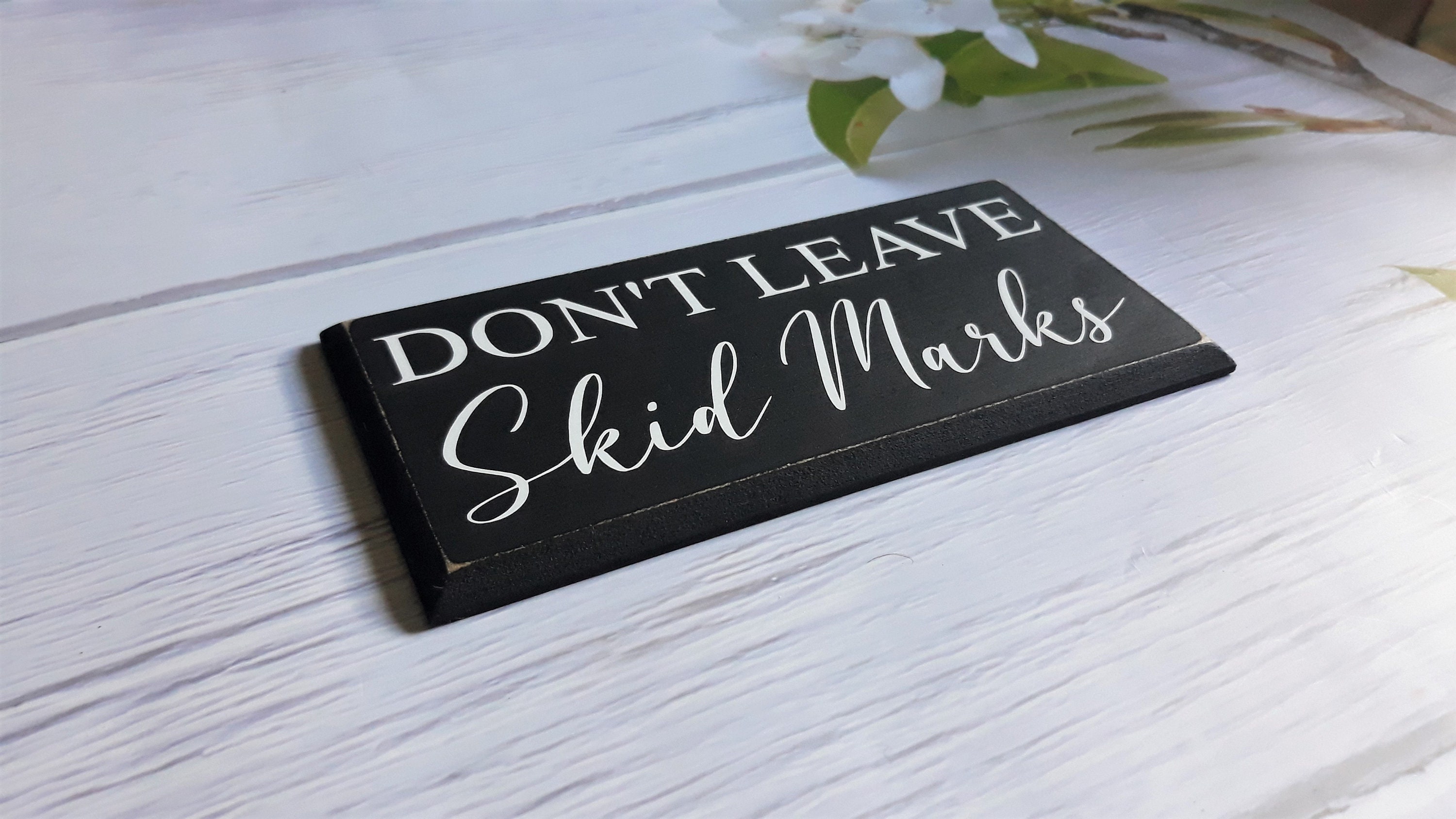 Don't Leave Skid Marks funny bathroom sign. Stick on. Etsy