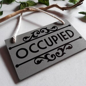 Letrero de baño libre. Doble cara. (letrero de baño libre / letrero de baño ocupado / letrero de baño ocupado) imagen 11