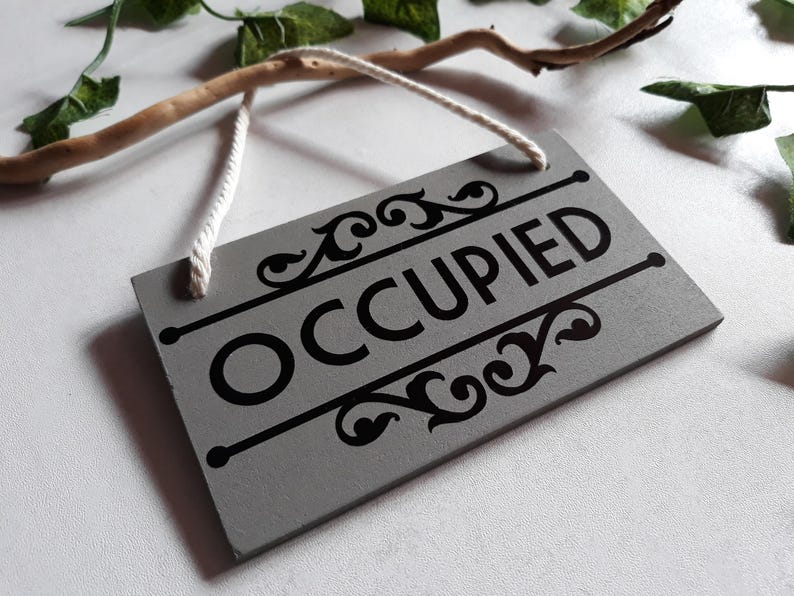 Letrero de baño libre. Doble cara. (letrero de baño libre / letrero de baño ocupado / letrero de baño ocupado) imagen 11