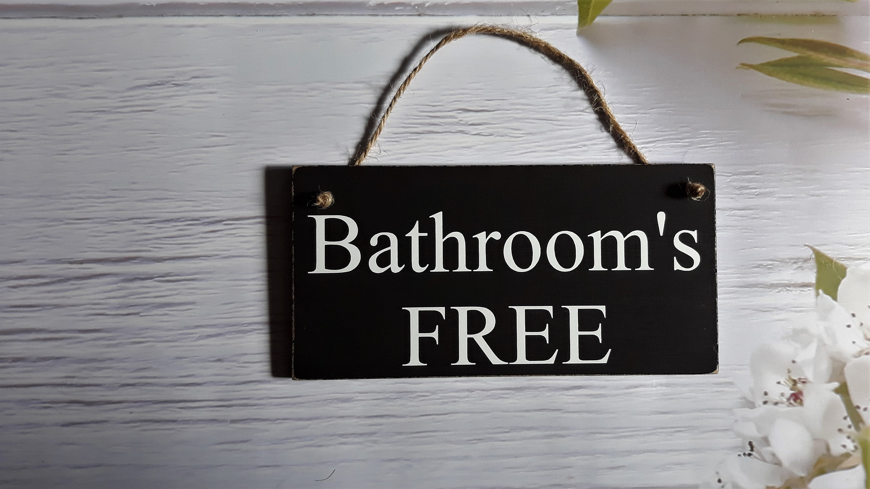 Bathroom's Free / Busy double sided sign. vacant | Etsy