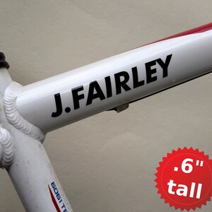 Name sticker for bike. ( custom bike sticker, custom motorbike sticker, lettering for bikes, custom bicycle decal, custom bicycle lettering)