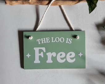 El cartel de "El baño está ocupado" es ideal para inauguraciones de casas. Doble cara. 4 estilos. (Cartel de "baño libre", cartel de "baño ocupado", cartel de "baño en uso", cartel de "baño ocupado")