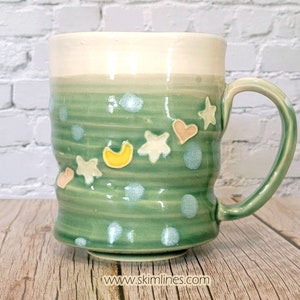 Stars, Hearts, Moon, and Rabbit on a mug