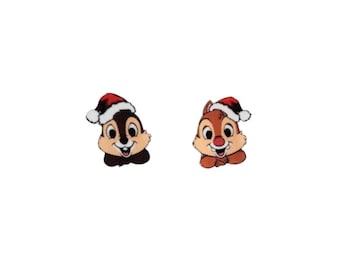 Christmas Chip & Dale Stud Earrings