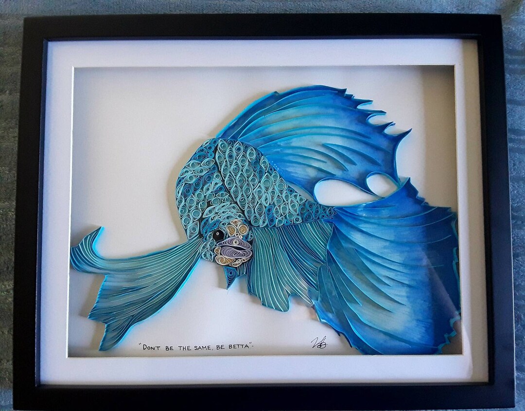 Betta Fish Paper Quilling Art Etsy