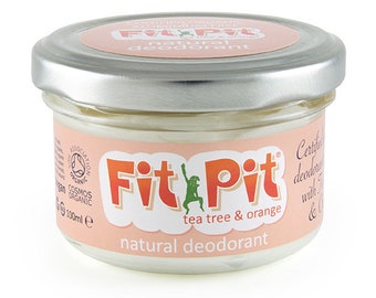 Natural deodorant with Tea tree and Orange - Fit Pit Tea Tree & Orange 100ml - Certified organic, aluminium free