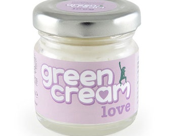 Natural body butter with Frankincense, Jasmine & Rose - Green Cream Love 25ml - Certified organic