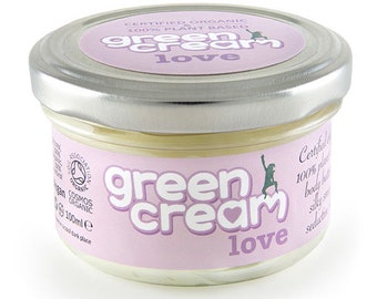 Natural body butter with Frankincense, Jasmine & Rose - Green Cream Love 100ml - Certified organic