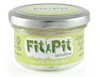 Natural deodorant with Aloe vera - Fit Pit Sensitive 100ml - Certified organic, aluminium free