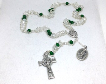 St. Patrick Crystal Irish Ladder Rosary