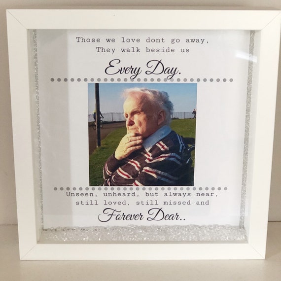 Personalised Memorial Box Frame Gift Home Decor Picture Memory Keepsake