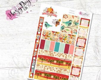 Fallen Leaves - WEEKLY - Hobonichi Weeks Planner Sticker Kit