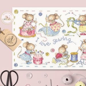 Kreuzstichpackung Mäuse - Whimsical Needlework, Beidey Threads